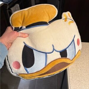 Disney Donald Duck Plush Face Pillow - Cream, Yellow & Blue
